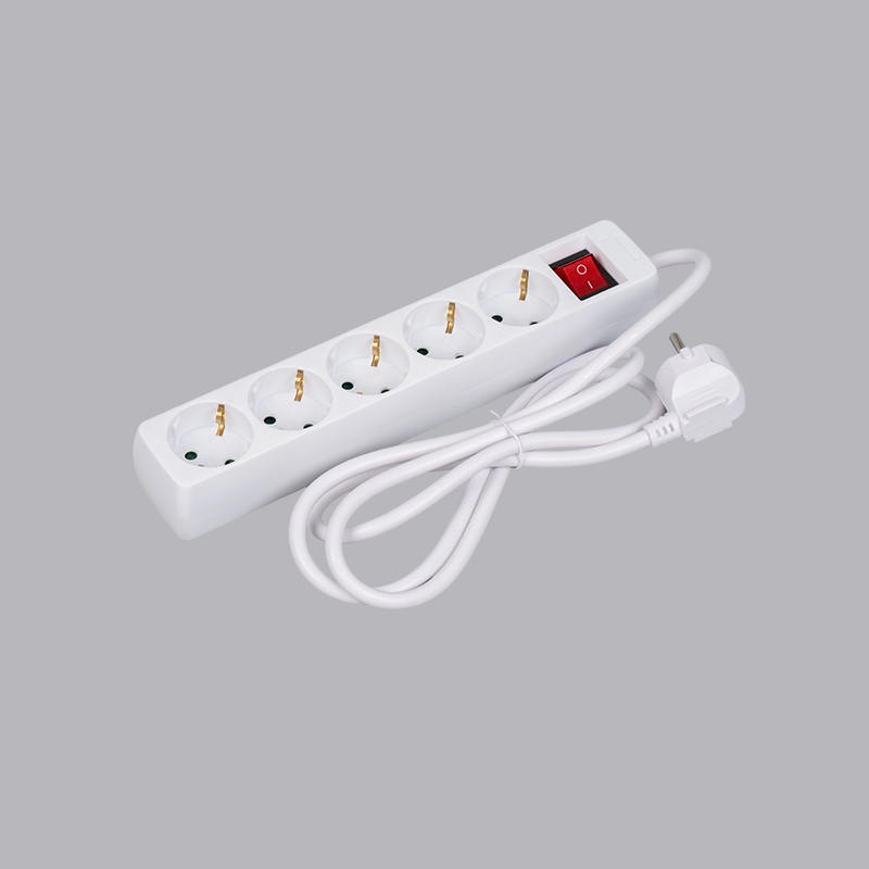 LOB-05K tip german de formă dreptunghiulară multiplă cu 5 căi cu comutator Multi-Socket