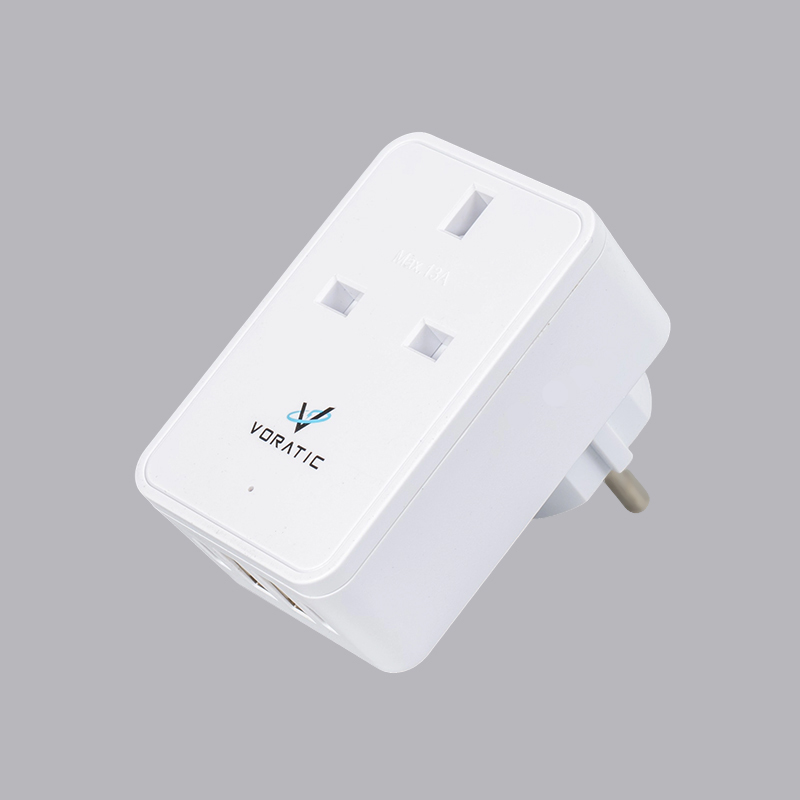 VT-924-DE din Marea Britanie în Germania, 1 priză, 2 porturi USB, 2 porturi tip C adaptor